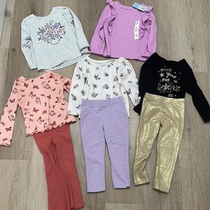 Toddler Girls' Vibrant Clothing with Tops and Pants